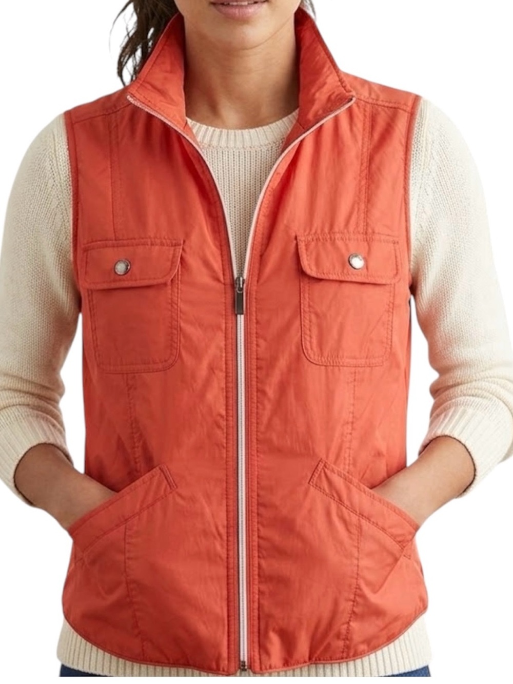 Tommy Bahama Ladies Golf Athletic Vest Orange S 6 Running Jacket Packable Light